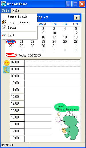 Break Memo Screenshot